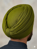 Olive Green Full Voile Turban Fabric