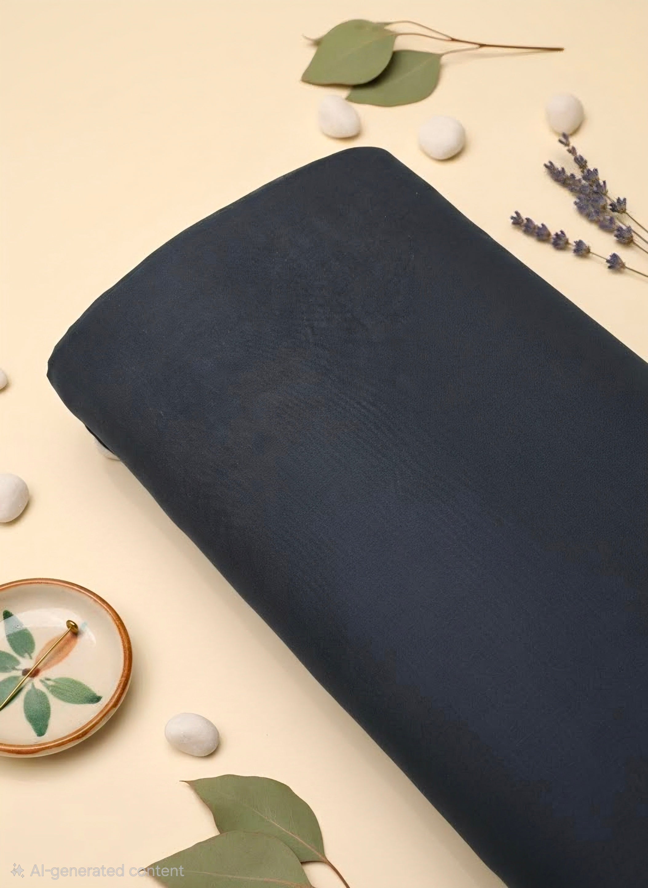 Navy Blue Full Voile Turban Fabric