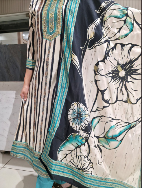 Elegant Floral Printed Suit Set
