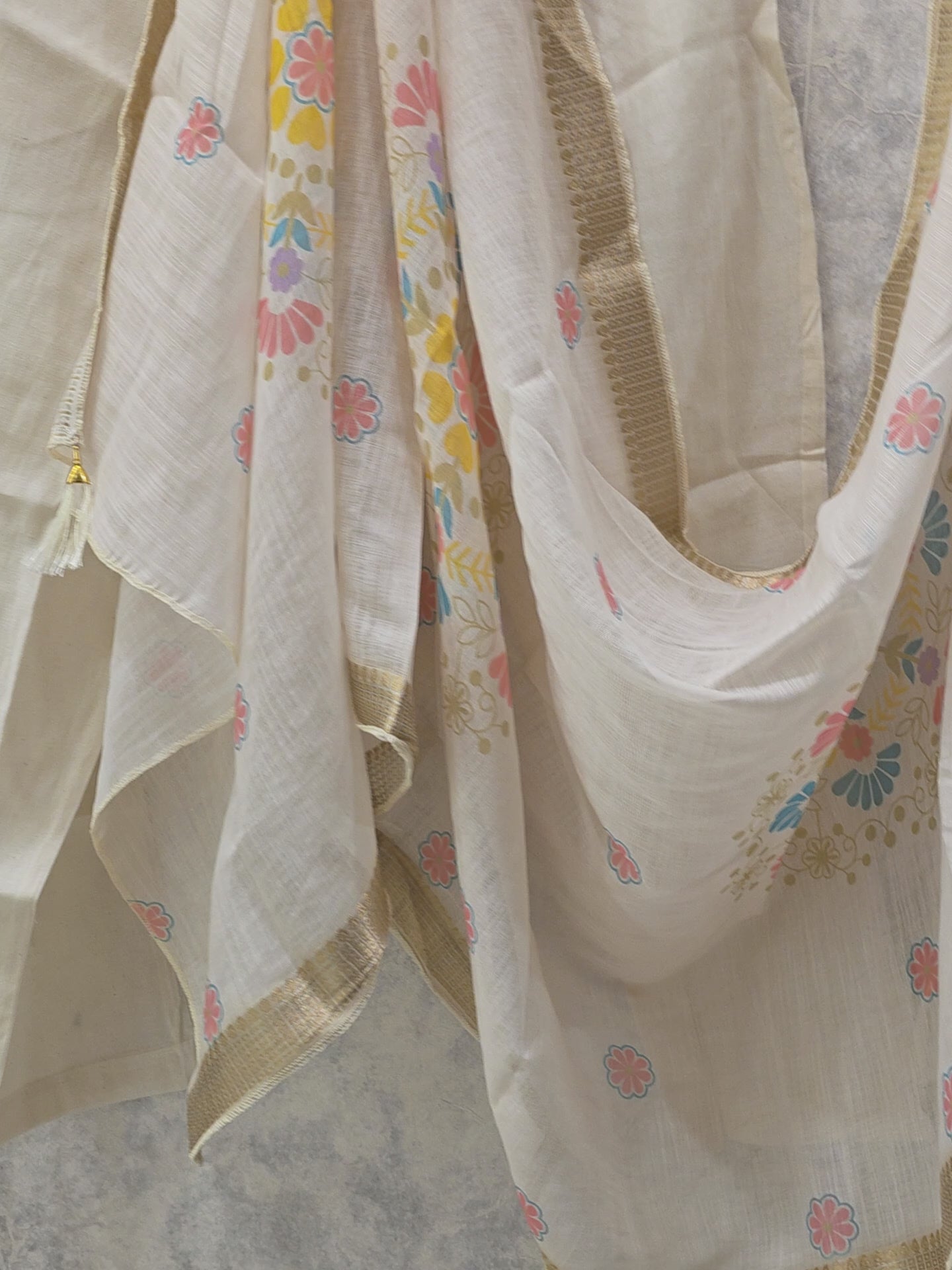 ORGANZA PANEL KHADI COTTON PLAZZO SUIT