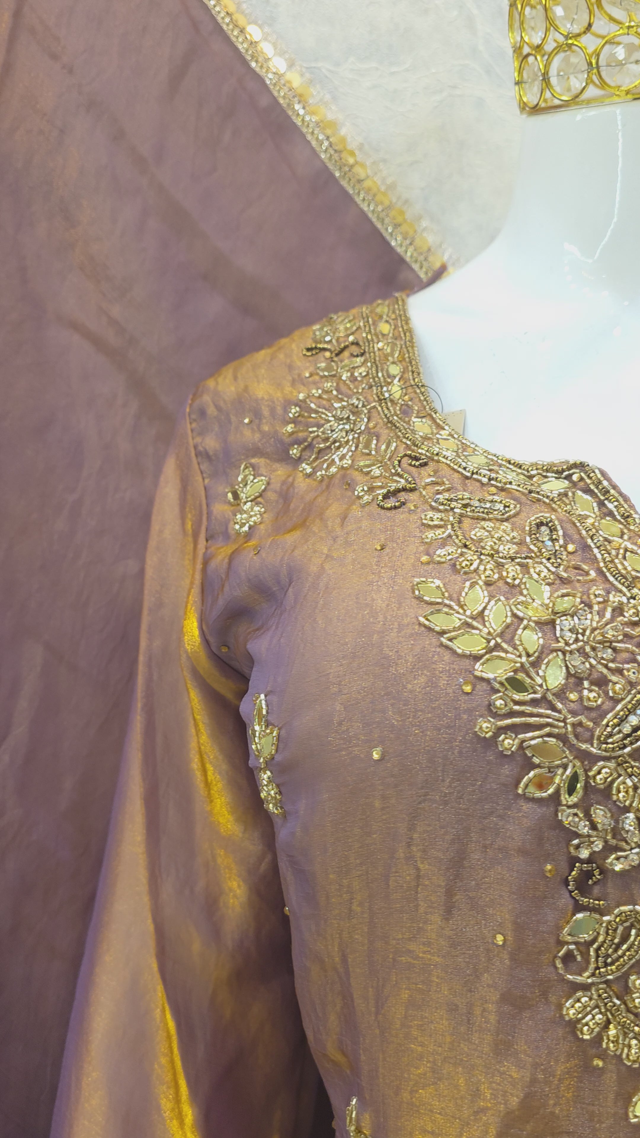 MAUVE FENDI SILK PARTYWEAR JAFA SUIT