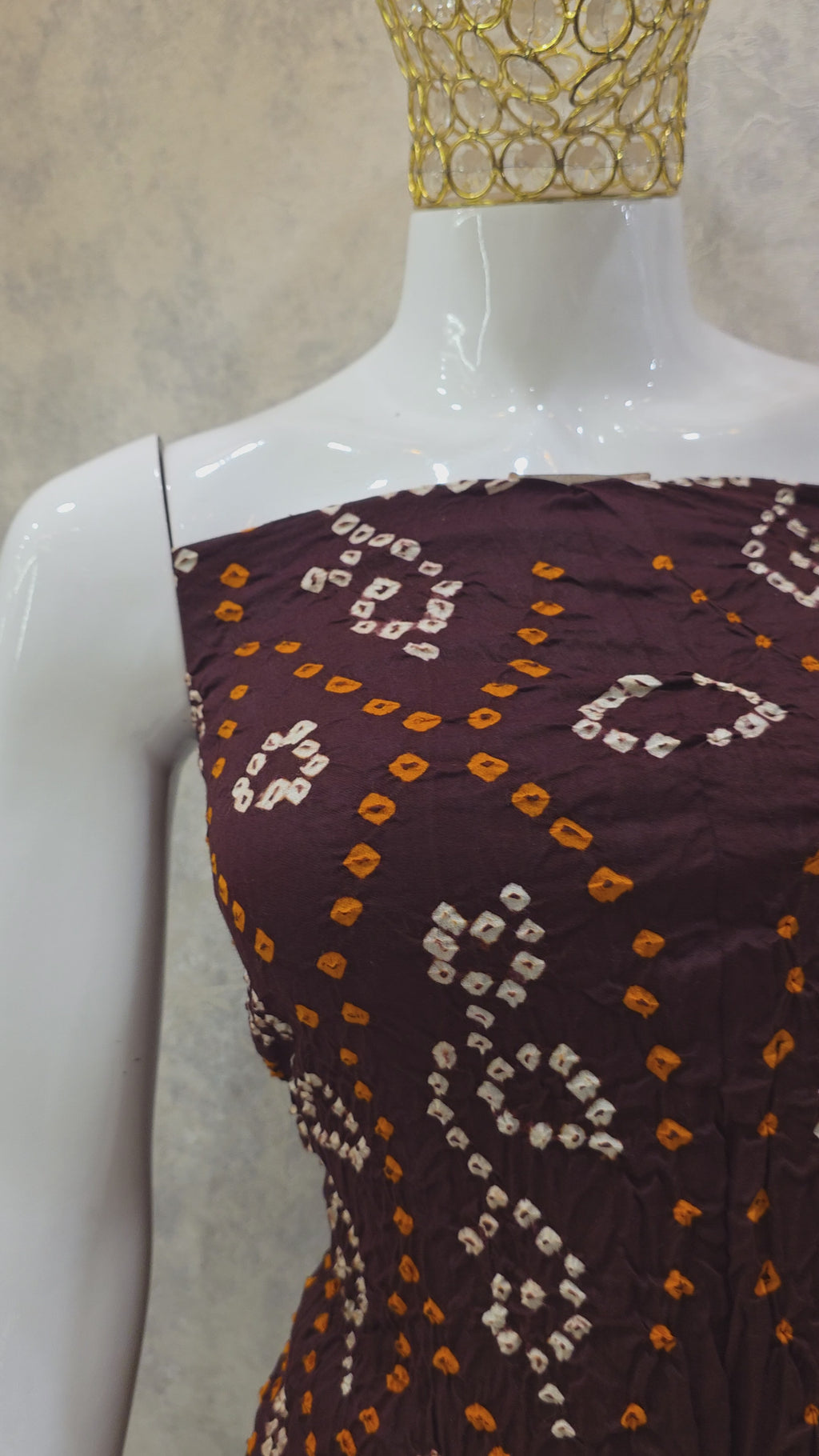 Traditional Bandhani Unstitched Suit Fabric Set
