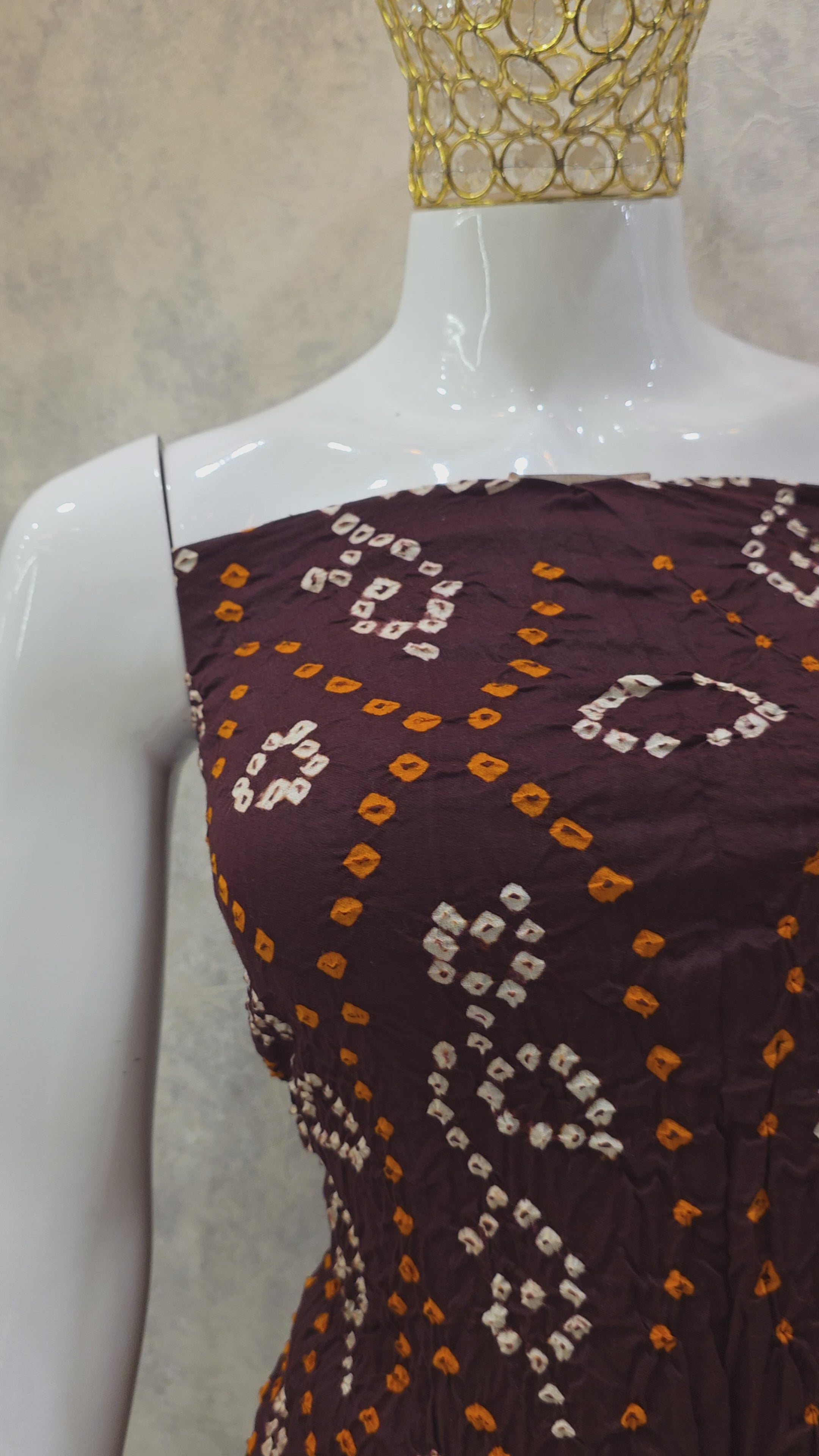 Traditional Bandhani Unstitched Suit Fabric Set