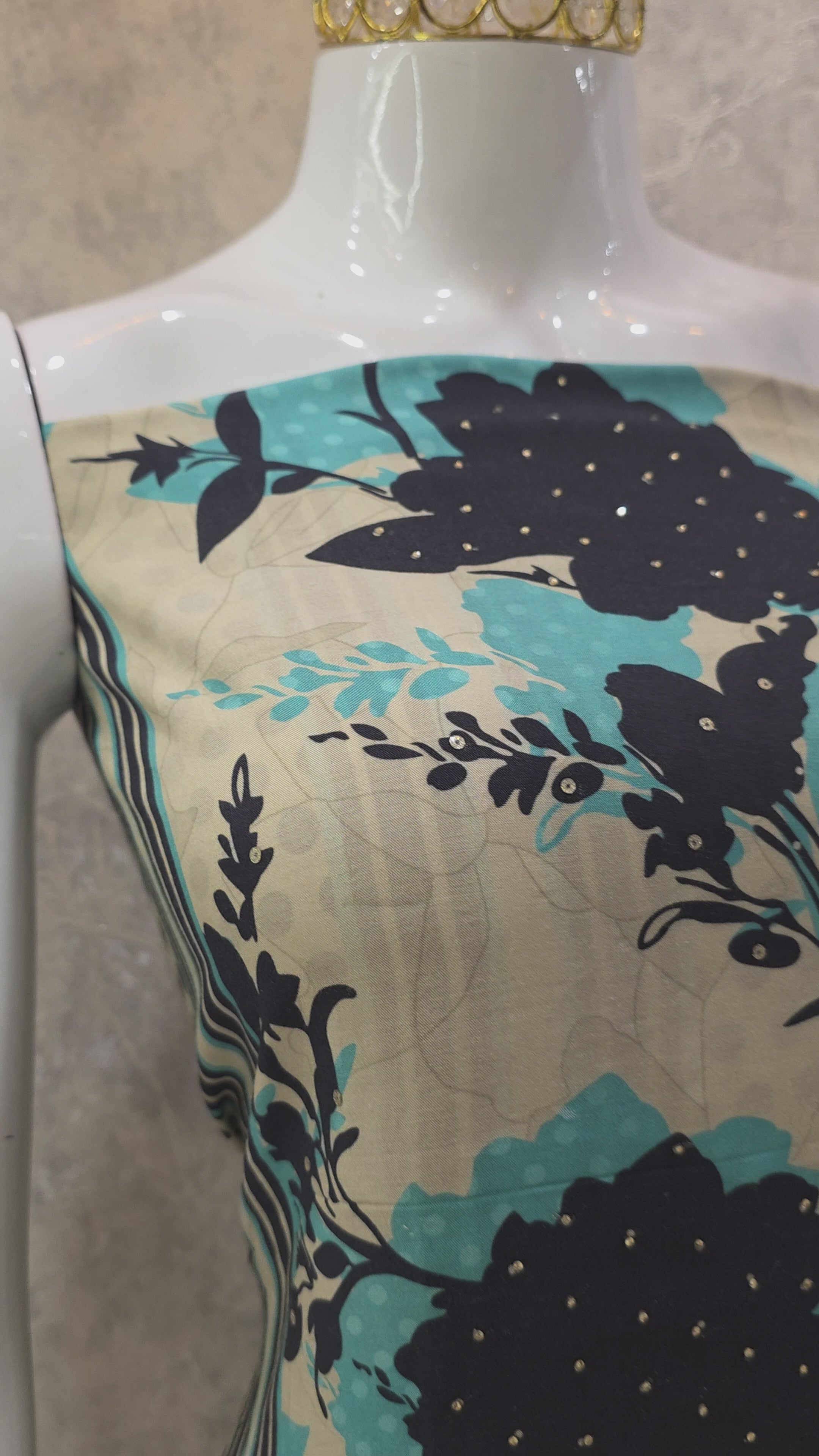 MUSLIN DUAL TONE UNSTITCHED SUIT