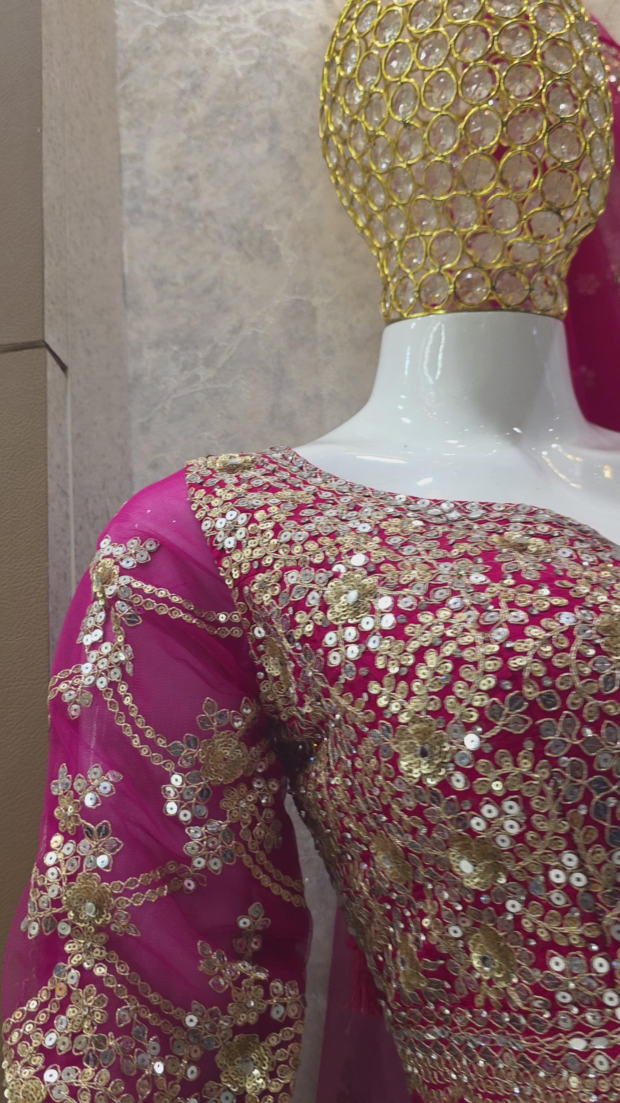 MAGENTA PINK EMBELLISHED LEHENGA CHOLI WITH DUPATTA