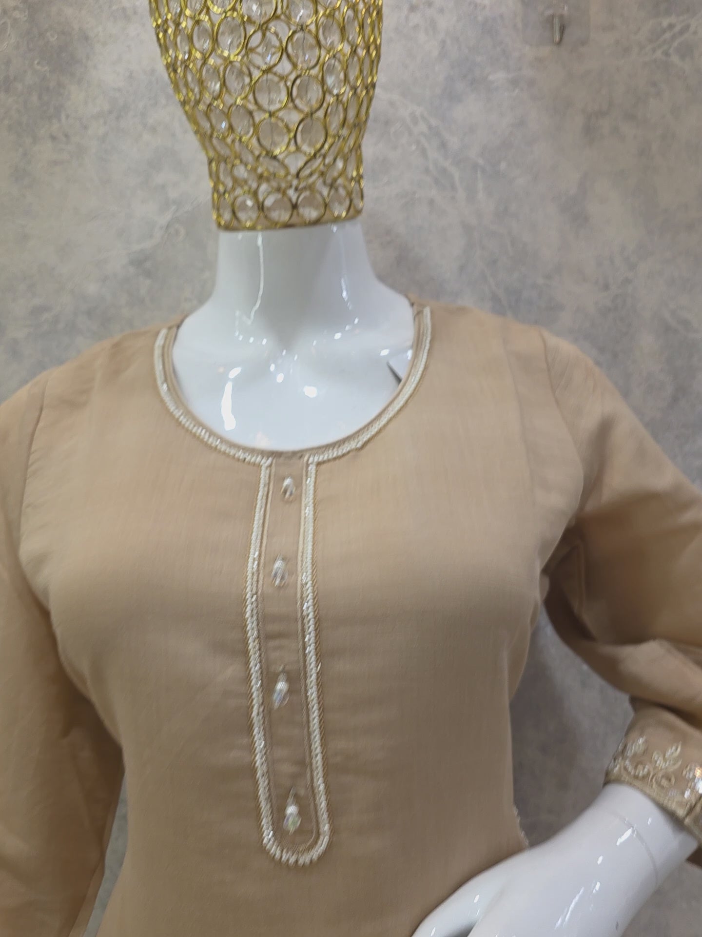 MUL CHANDERI EMBELLISHED CO-ORD SET