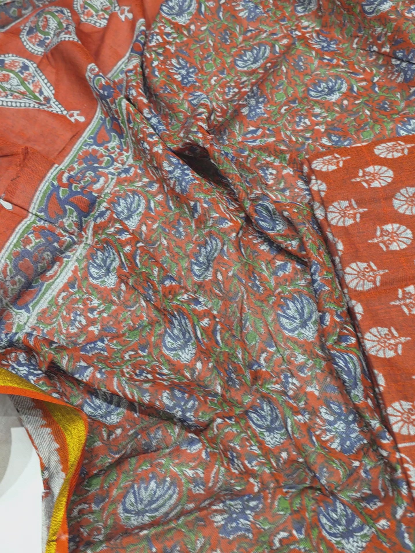 KHAADI COTTON JAIPURI PRINT UNSTITCHED SUIT