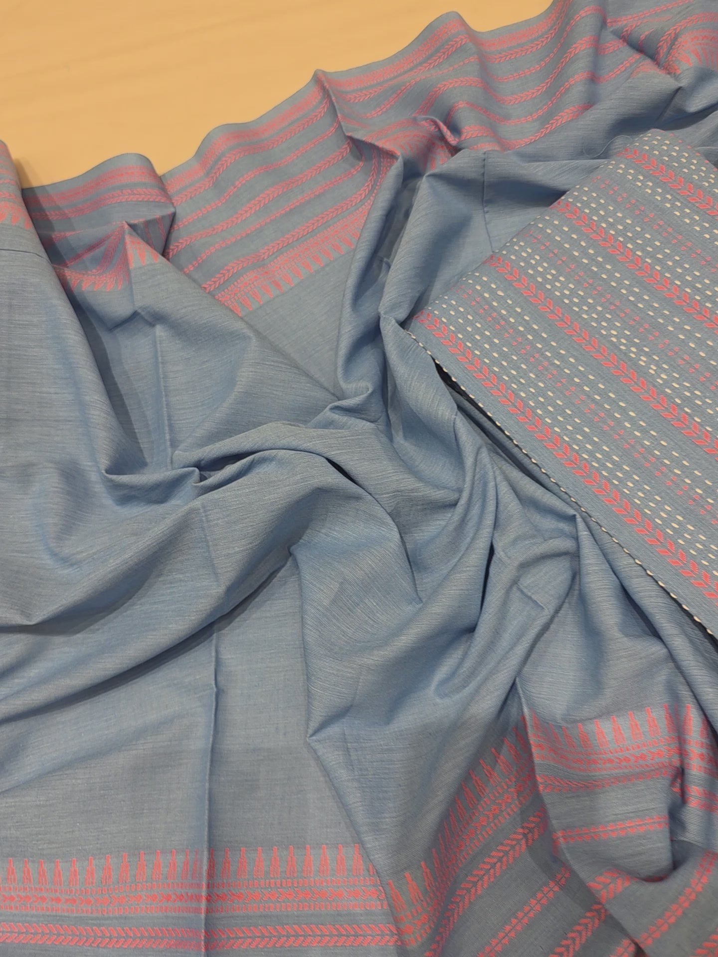 KHAADI HANDLOOM COTTON UNSTITCHED SUIT