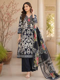 WHITE BLACK LINEN PLAZZO SUIT