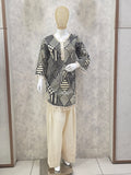 ABSTRACT PRINT FARSHI SALWAR CO-ORD SET