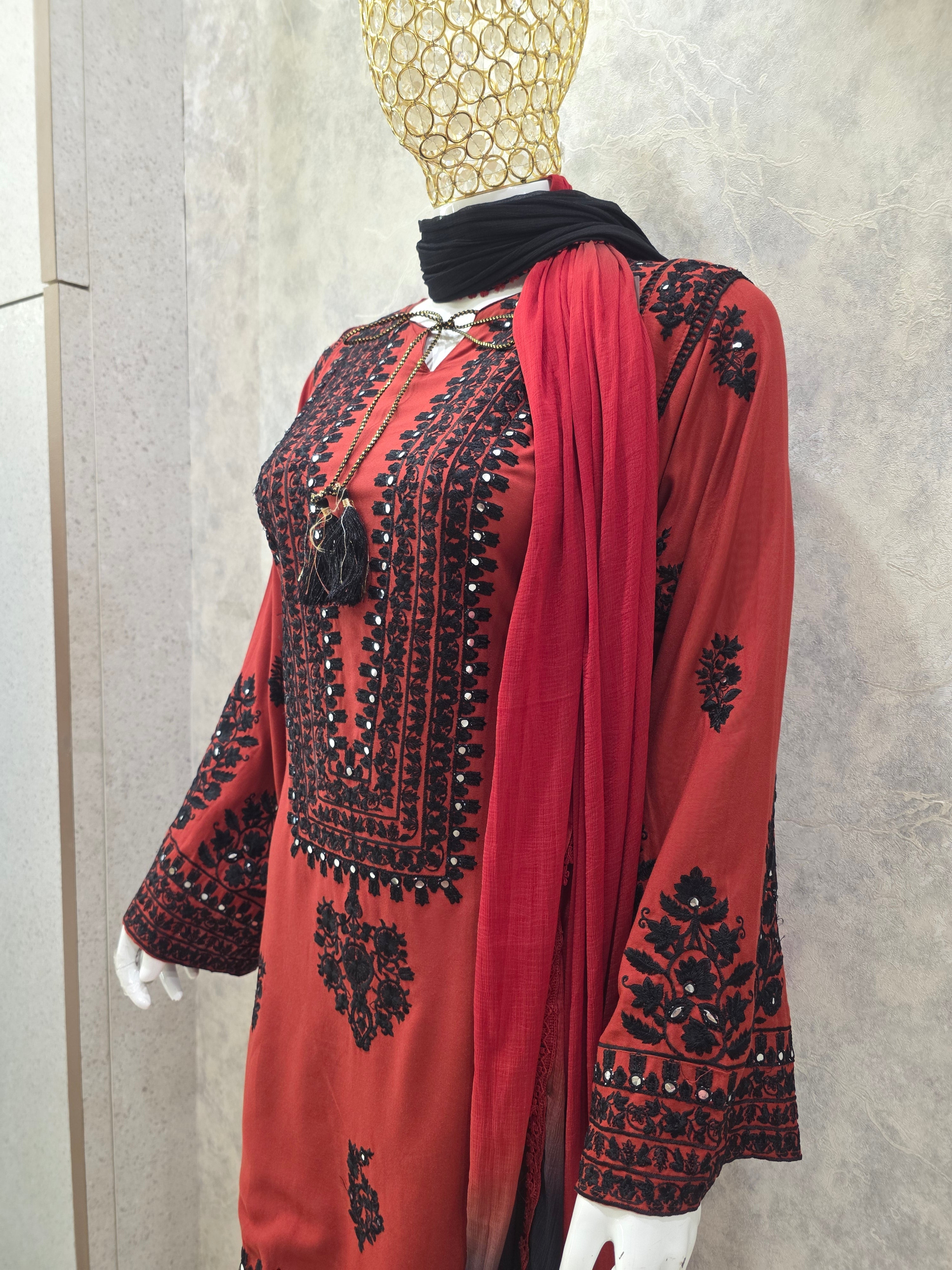 Pakistani Bell Sleeve Suit Set