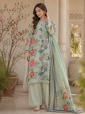 PISTACHIO GREEN KHADI BLEND PLAZZO SUIT