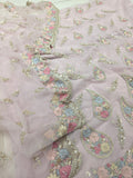 NET FABRIC EMBROIDERED SHIRT WITH DUPPATTA