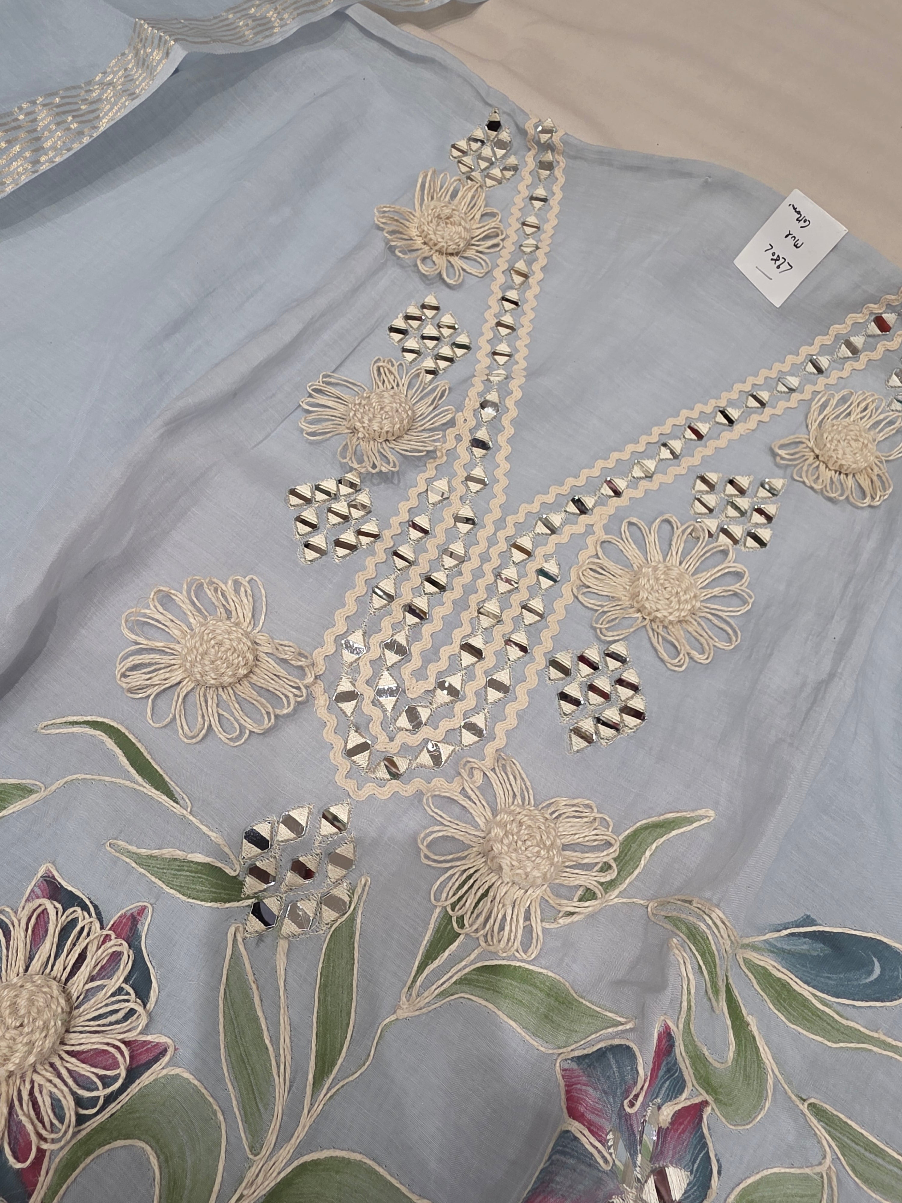 MUL COTTON HEAVY NECK WORK UNSTITCHED SUIT