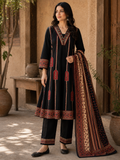 BLACK ANARKALI PATCHWORK PLAZZO SUIT