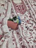 LINEN COTTON THREAD WORK UNSTITCHED SUIT