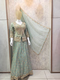 PATEL TISSUE SHIMMER EMBELLISHED SHIRT WITH LEHENGA