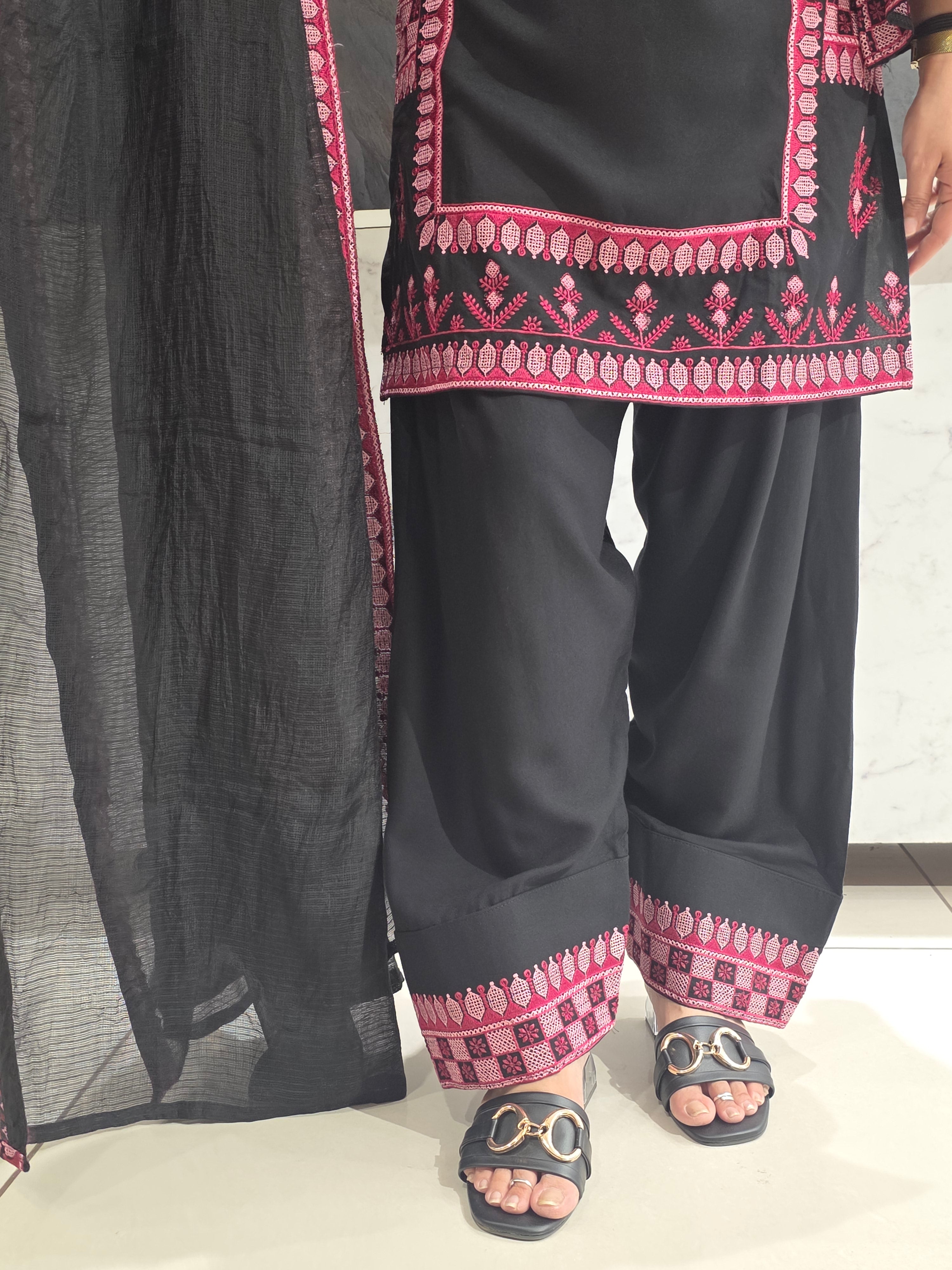 BLACK PAKISTANI FARSHI SALWAR SUIT