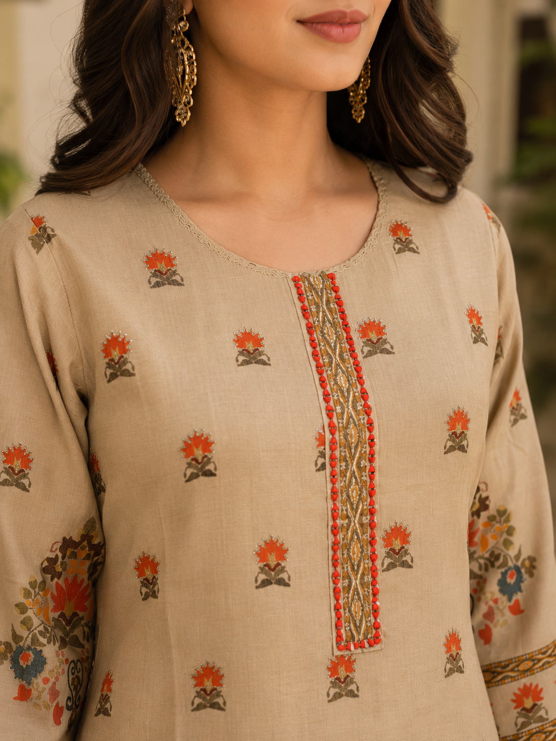 PREMIUM COTTON PRINTED PLAZZO SUIT