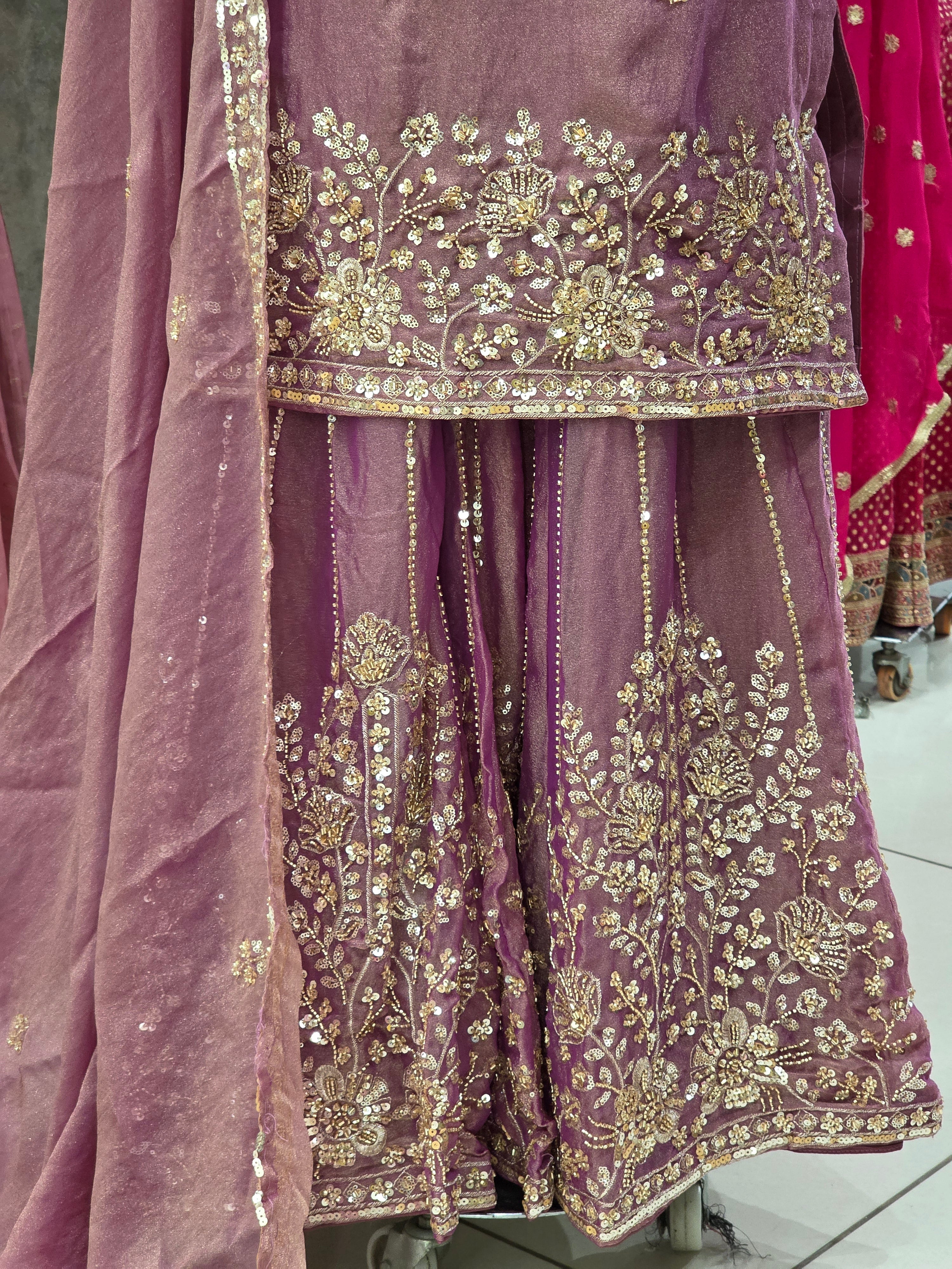 BLUSH PINK HEAVY EMBROIDED JAFA