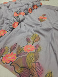 MUSLIN THREAD WORK SPRAY PAINT UNSTITCHED SUIT