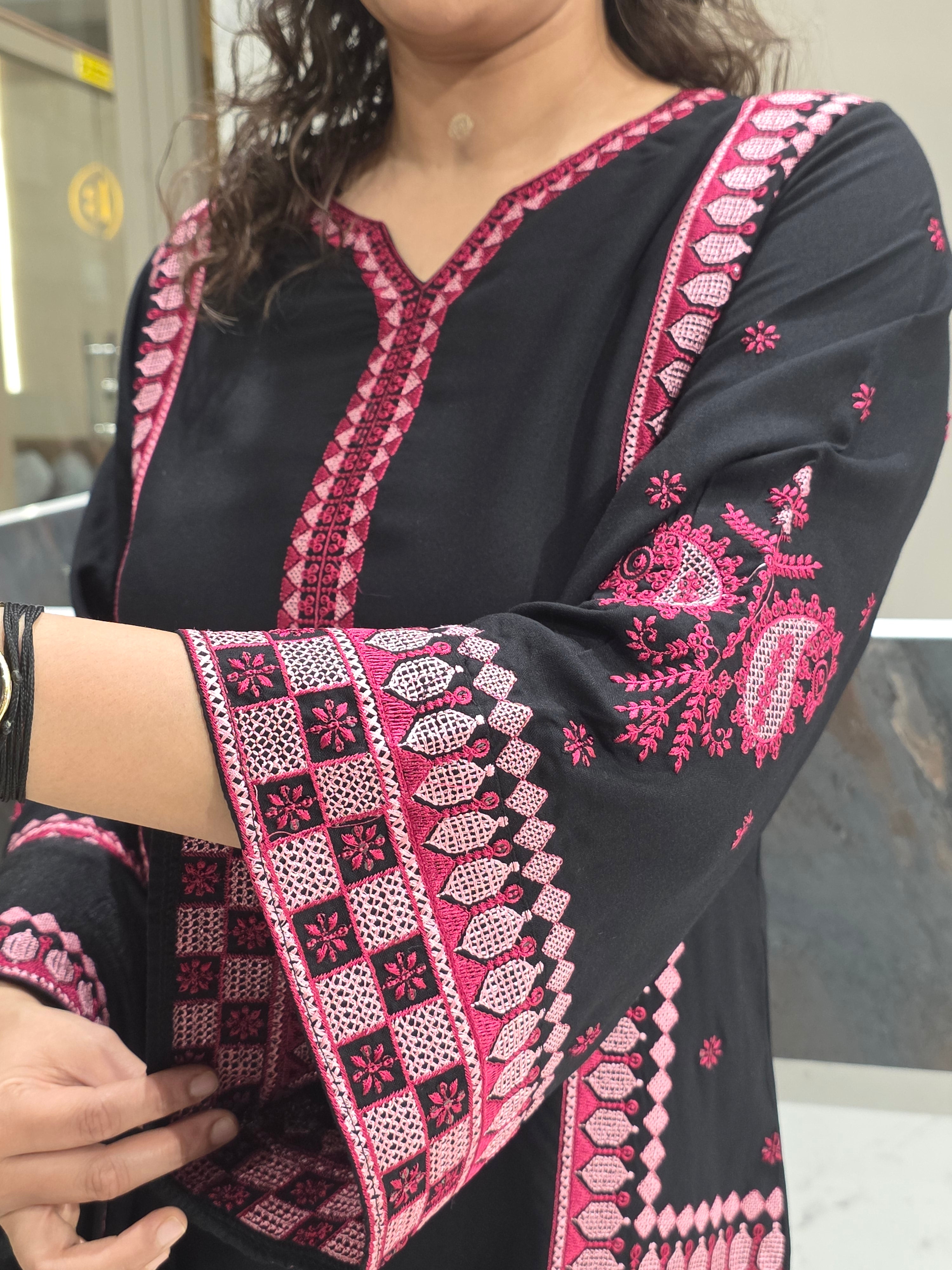 BLACK PAKISTANI FARSHI SALWAR SUIT
