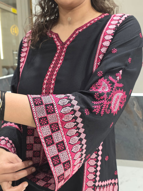 BLACK PAKISTANI FARSHI SALWAR SUIT