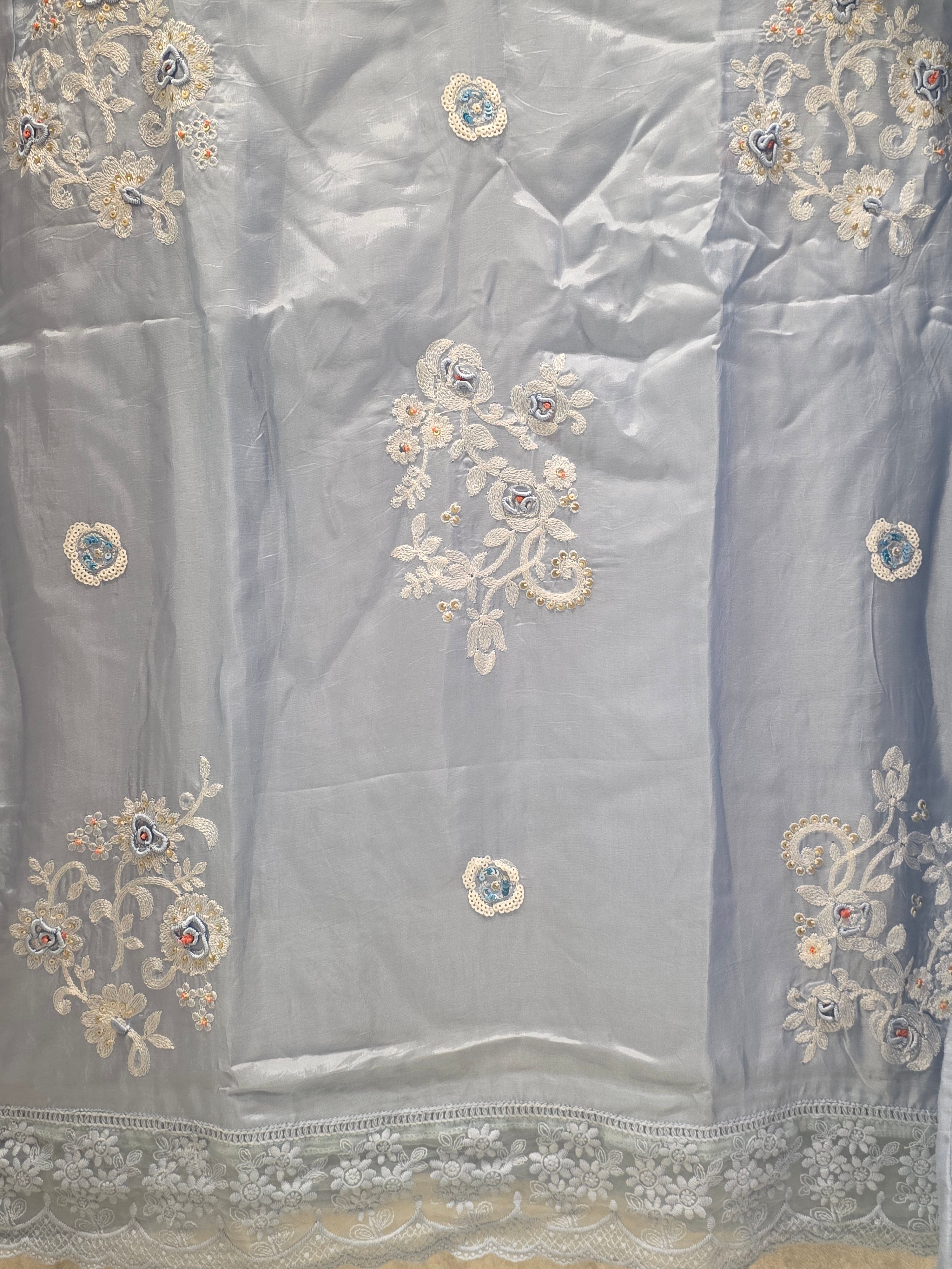 SOFT SILK EMBROIDERY PLAZZO SUIT