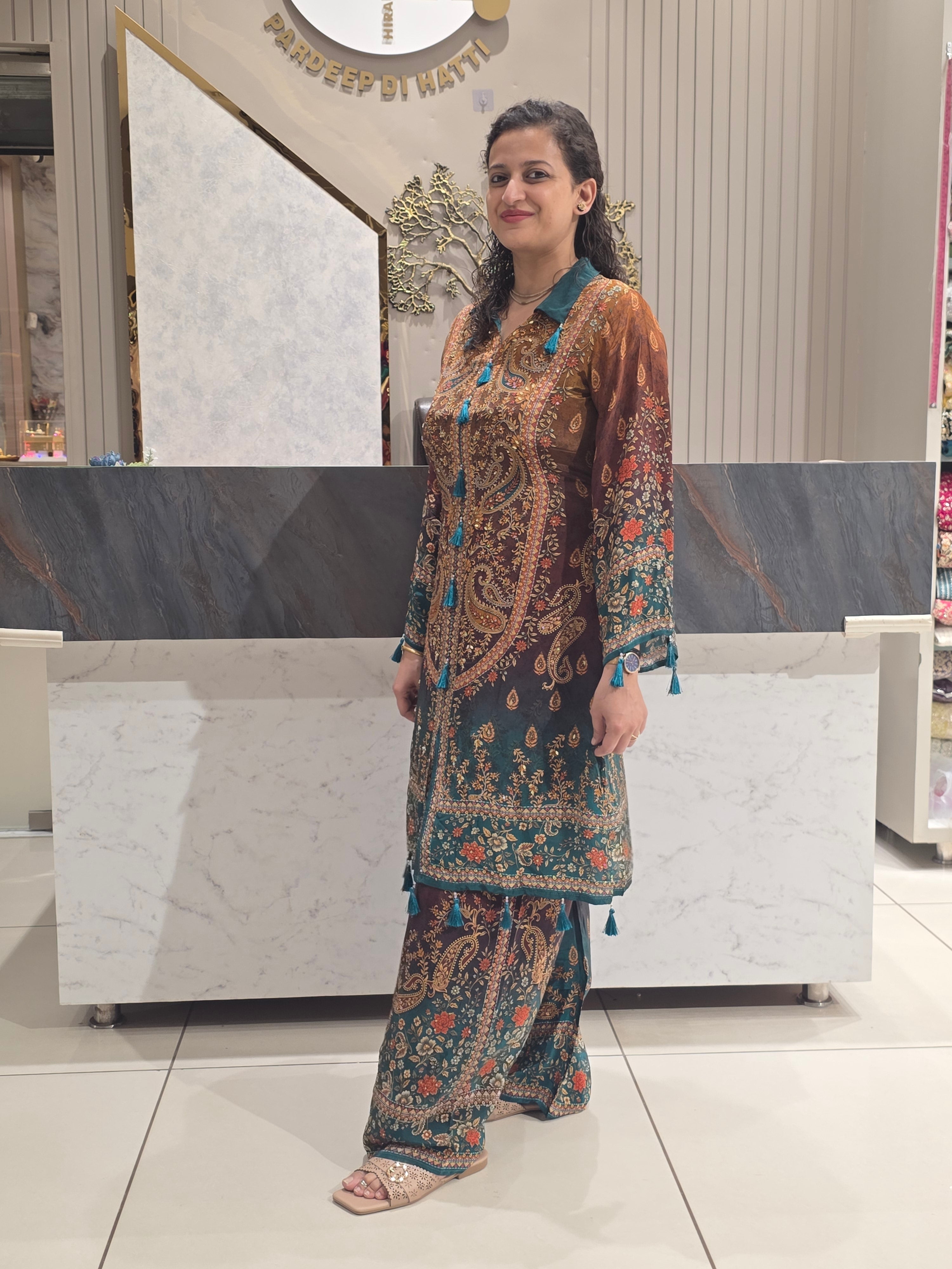 MULTI-COLOUR PRINTED CREPE COORDSETS