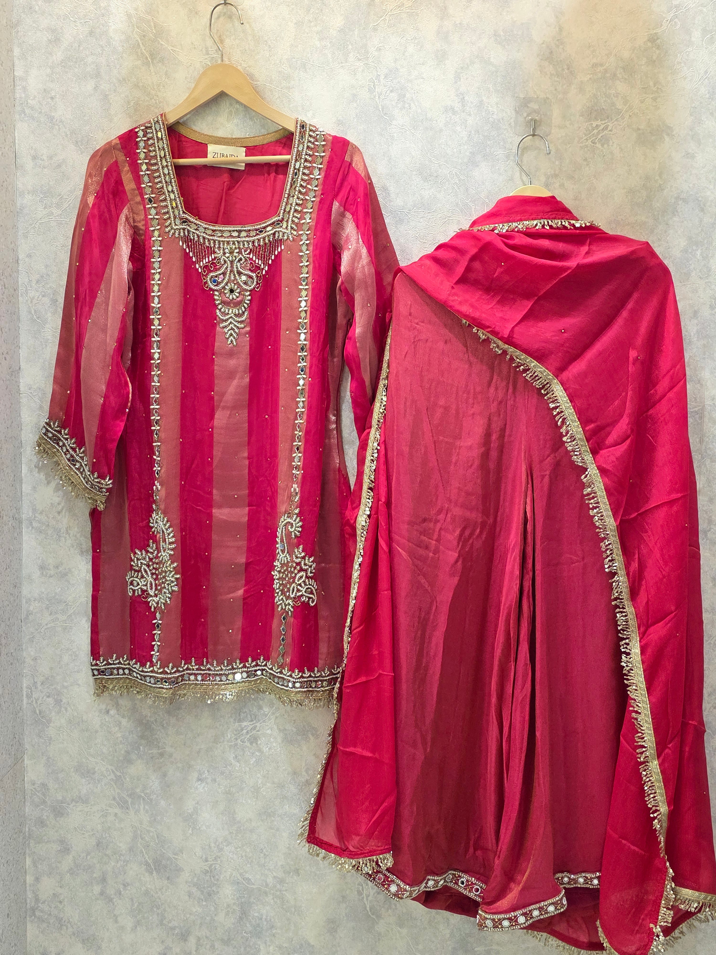 MAGENTA HANDWORK JAFA SET