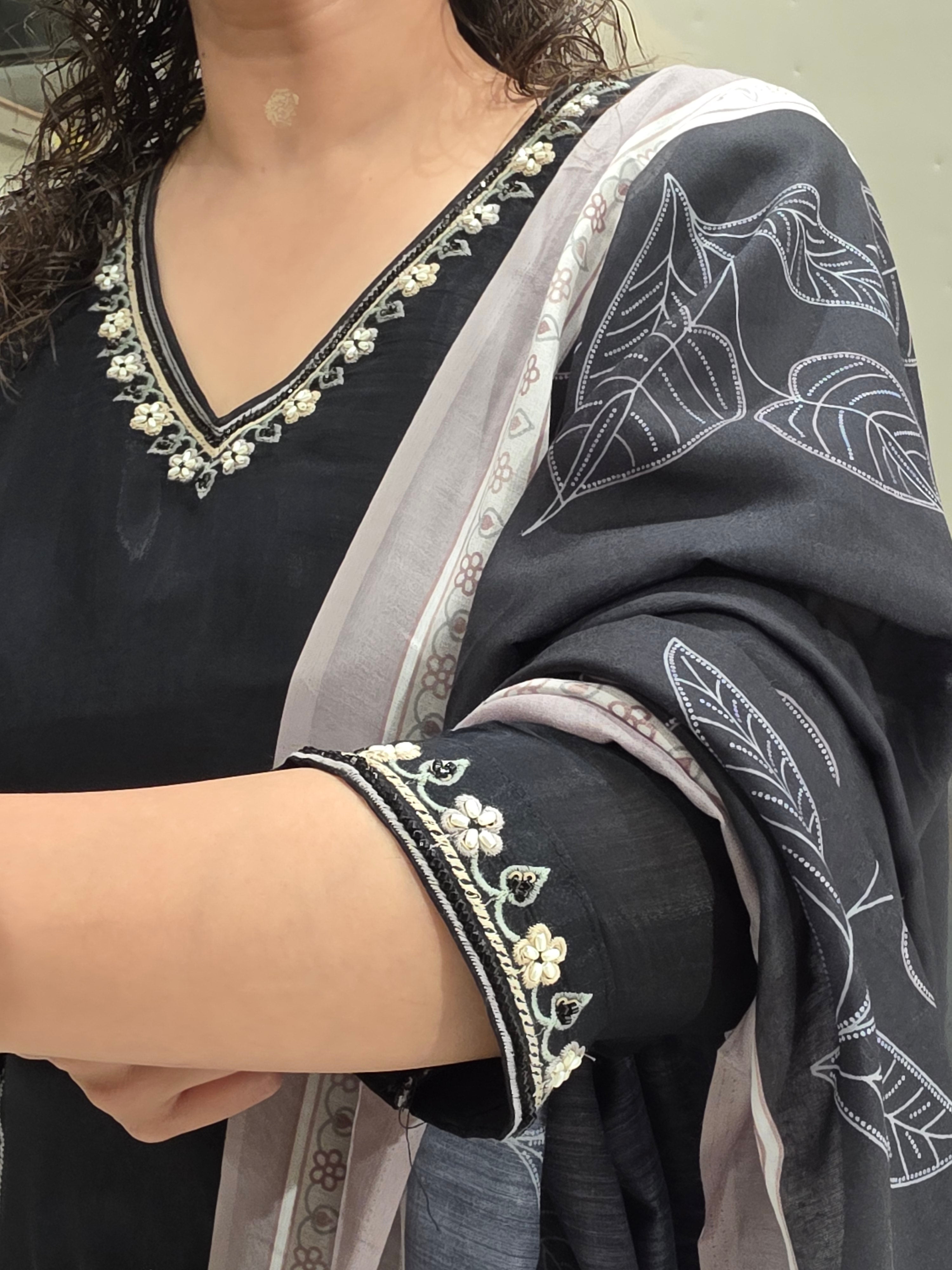 Mul chanderi Plazzo Suit