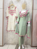 Pom - Pom Detail Plazzo Suit