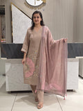 Mul Chanderi Plazzo Suit ( Skin )