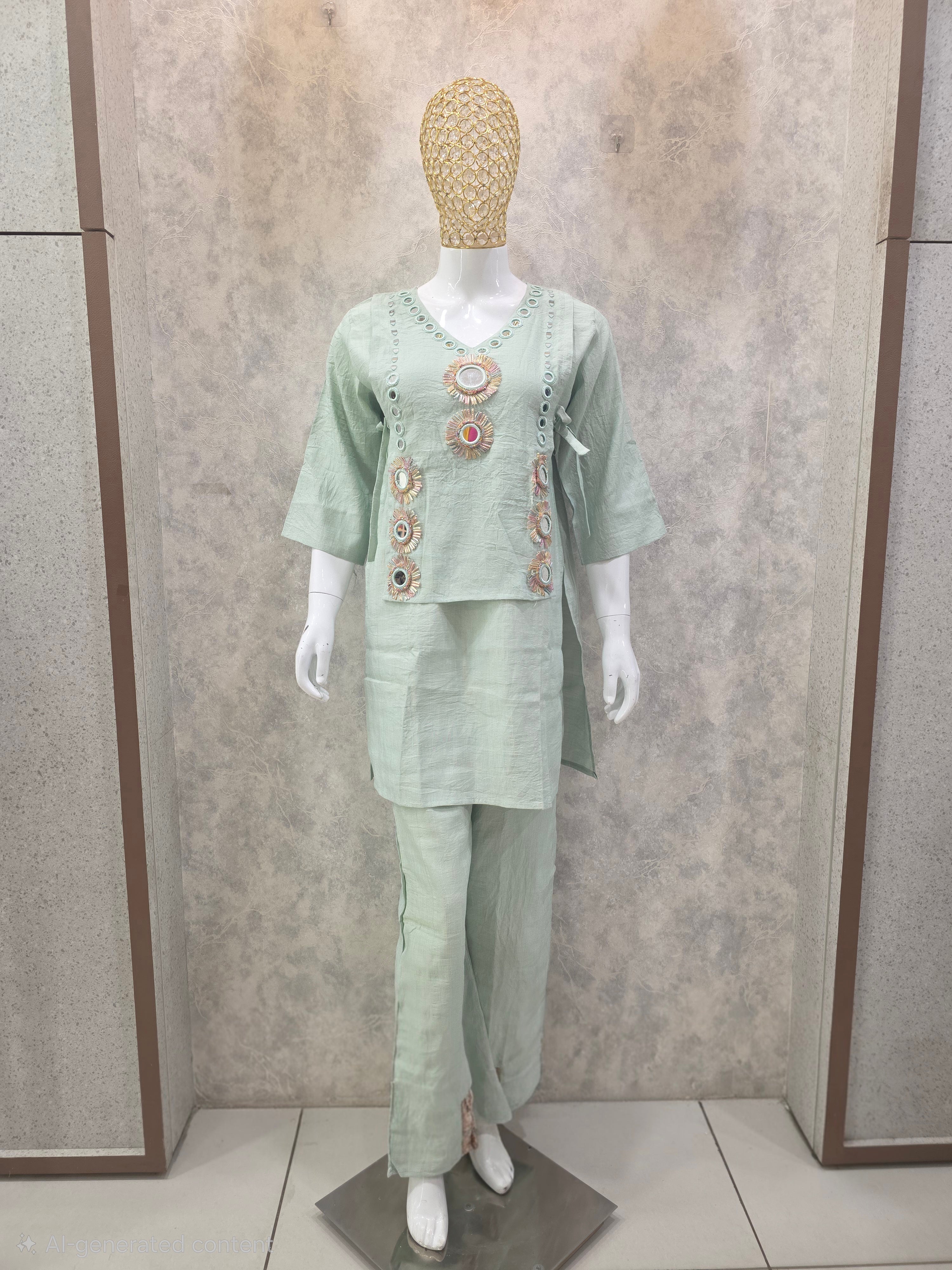 JACKET STYLE COTTON CO-ORD SET