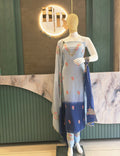 Dual Tone Twill Partywear Unstitched Suit
