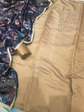 Makhmali Satin Partywear Unstitched Suit