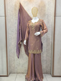MAUVE FENDI SILK PARTYWEAR JAFA SUIT