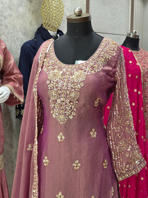 BLUSH PINK HEAVY EMBROIDED JAFA