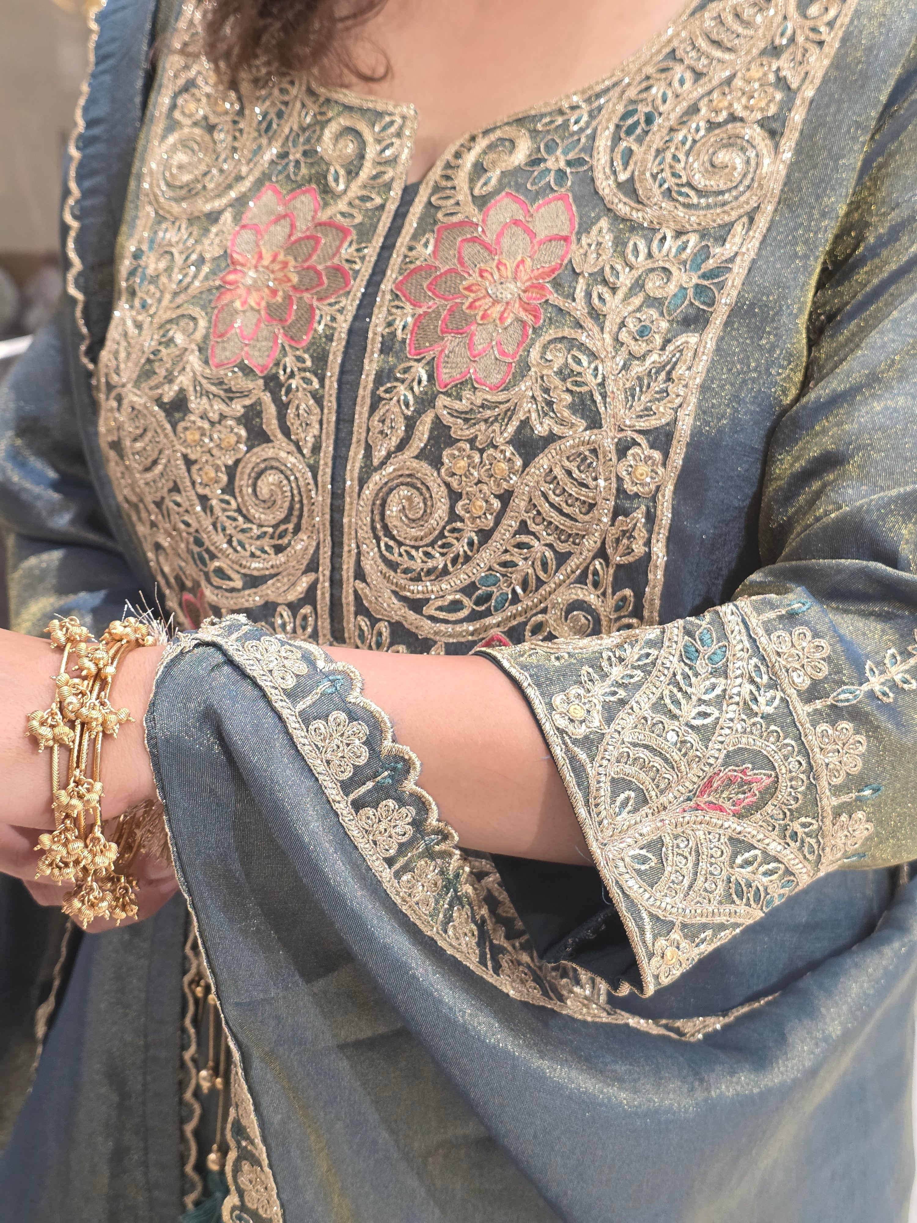 SHIMMER PARTYWEAR FARSHI SALWAR SUIT