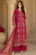 MAGENTA HEAVY THREAD WORK PARTYWEAR COTTON PLAZZO SUIT