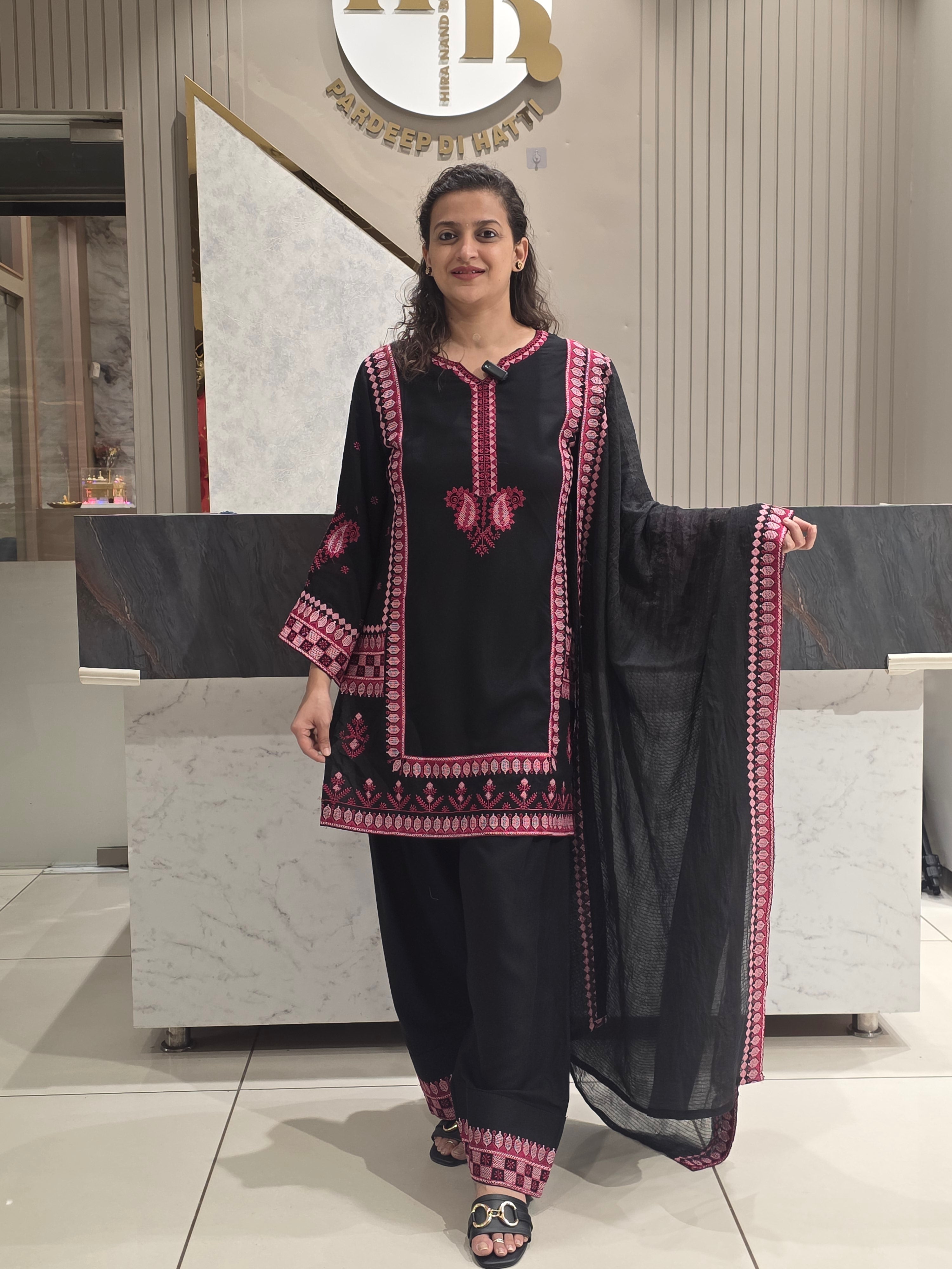 BLACK PAKISTANI FARSHI SALWAR SUIT