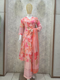 Chikankaari Frock Plazzo Suit