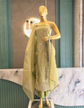 Crush Shimmer Heavy Handwork Unstitched Suit