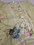 PUFF WORK MUL COTTON UNSTITCHED SUIT