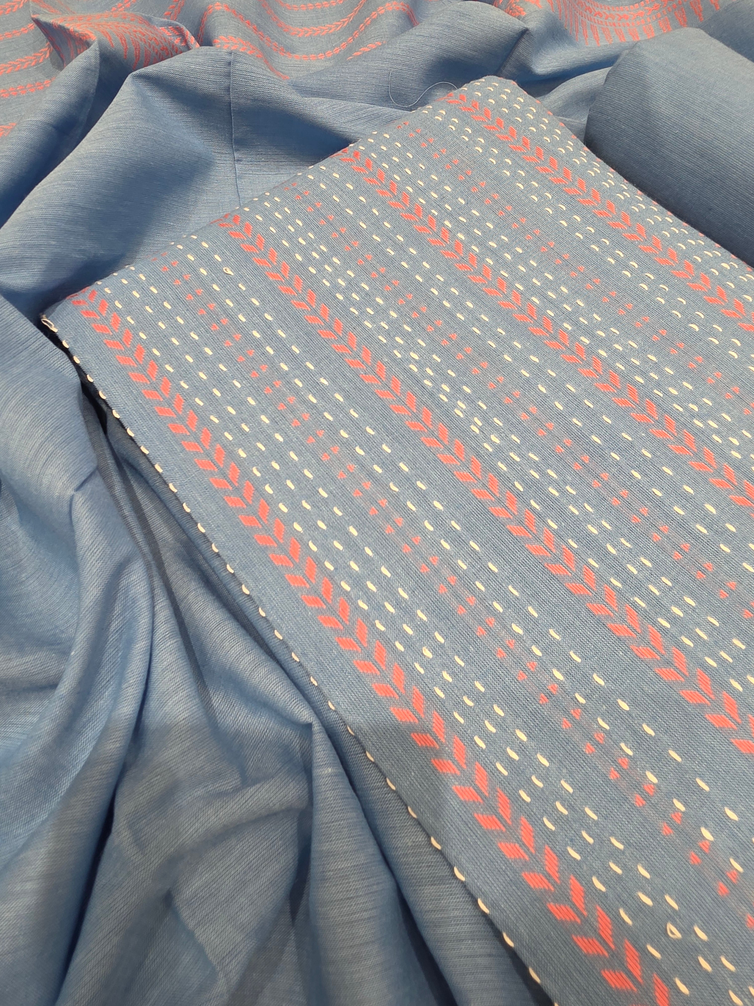 KHAADI HANDLOOM COTTON UNSTITCHED SUIT