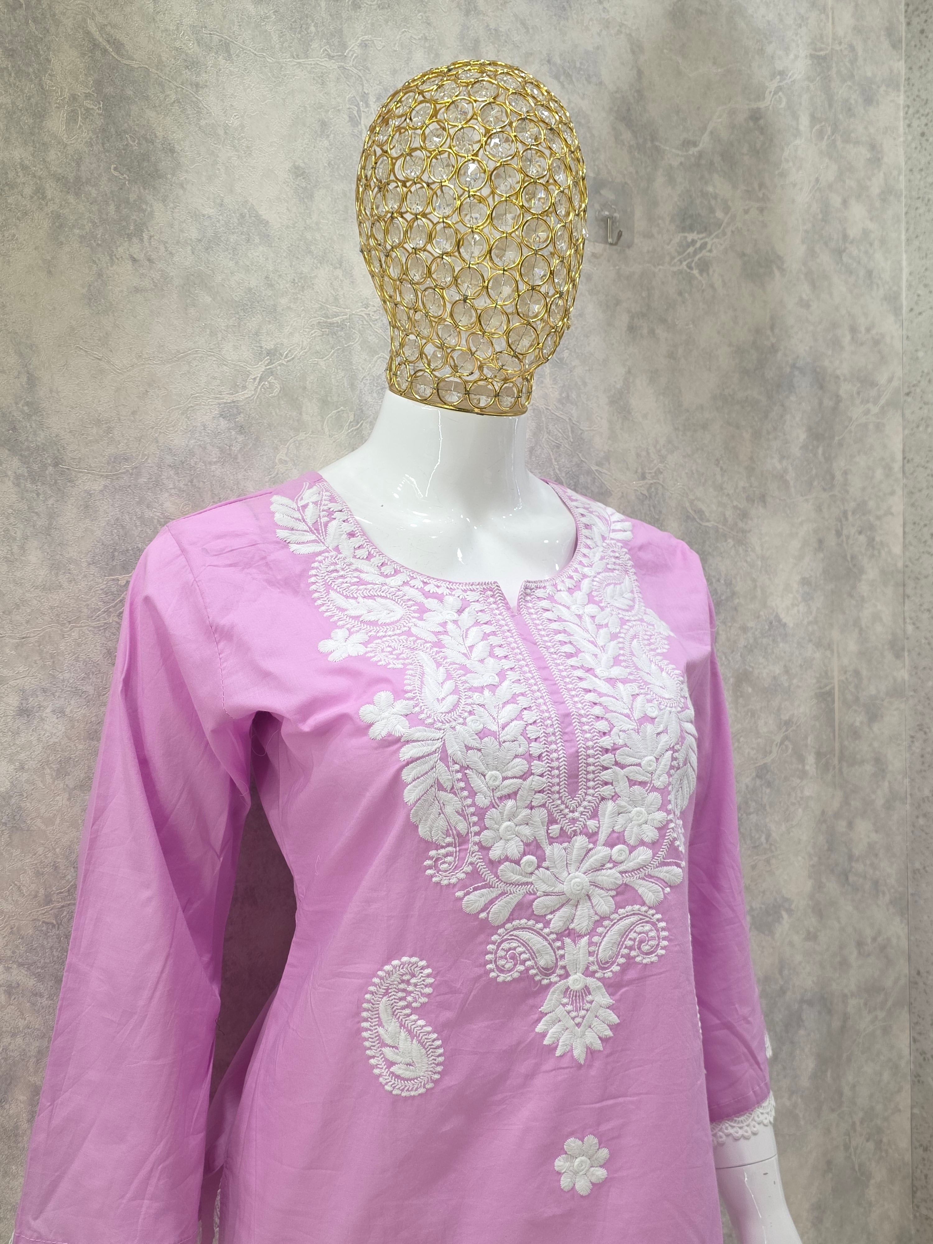 LUCKNOWI CHIKANKAARI FARSHI SALWAR CO-ORD SET