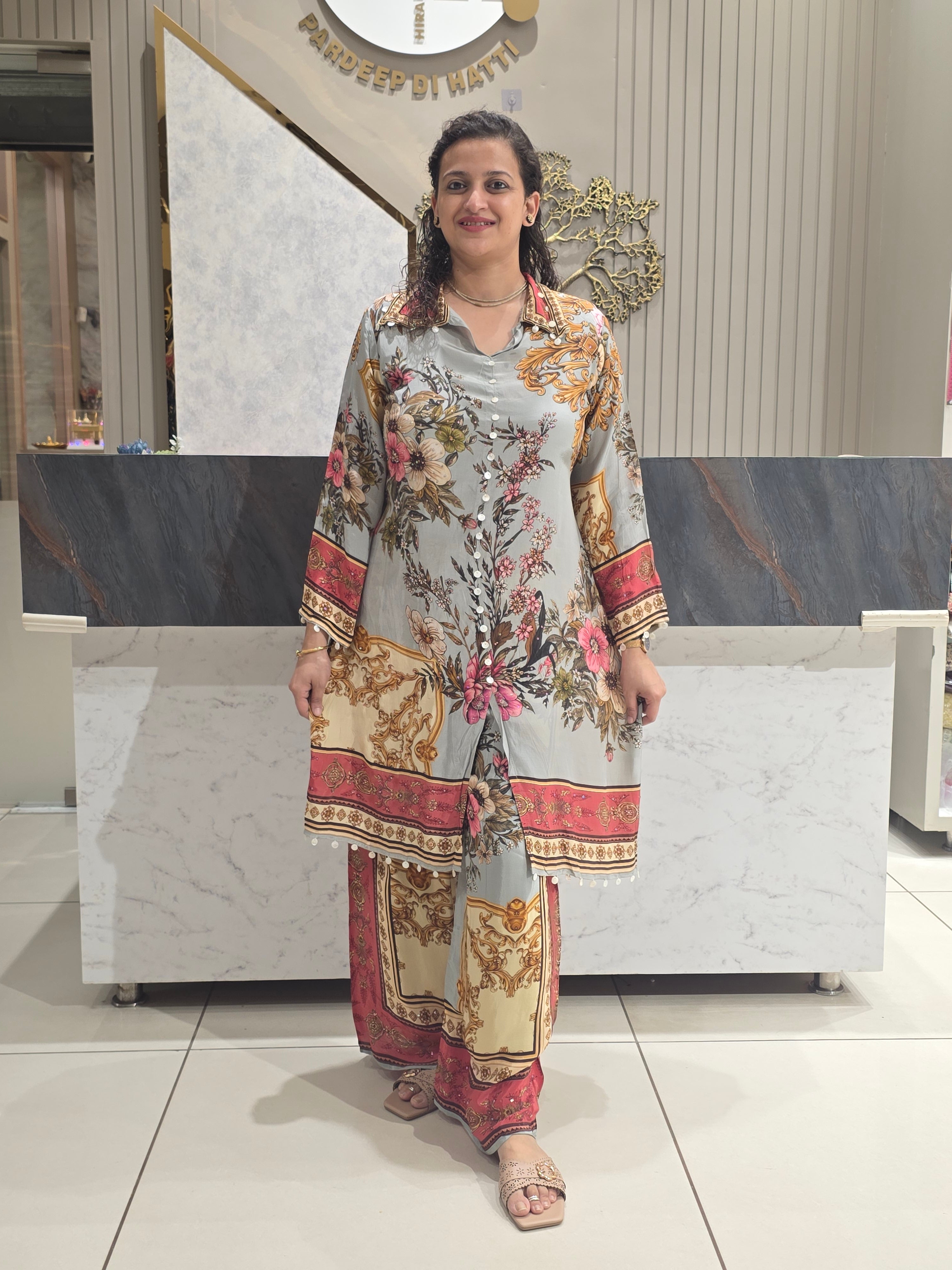 MULTI-COLOUR PRINTED CREPE COORDSETS