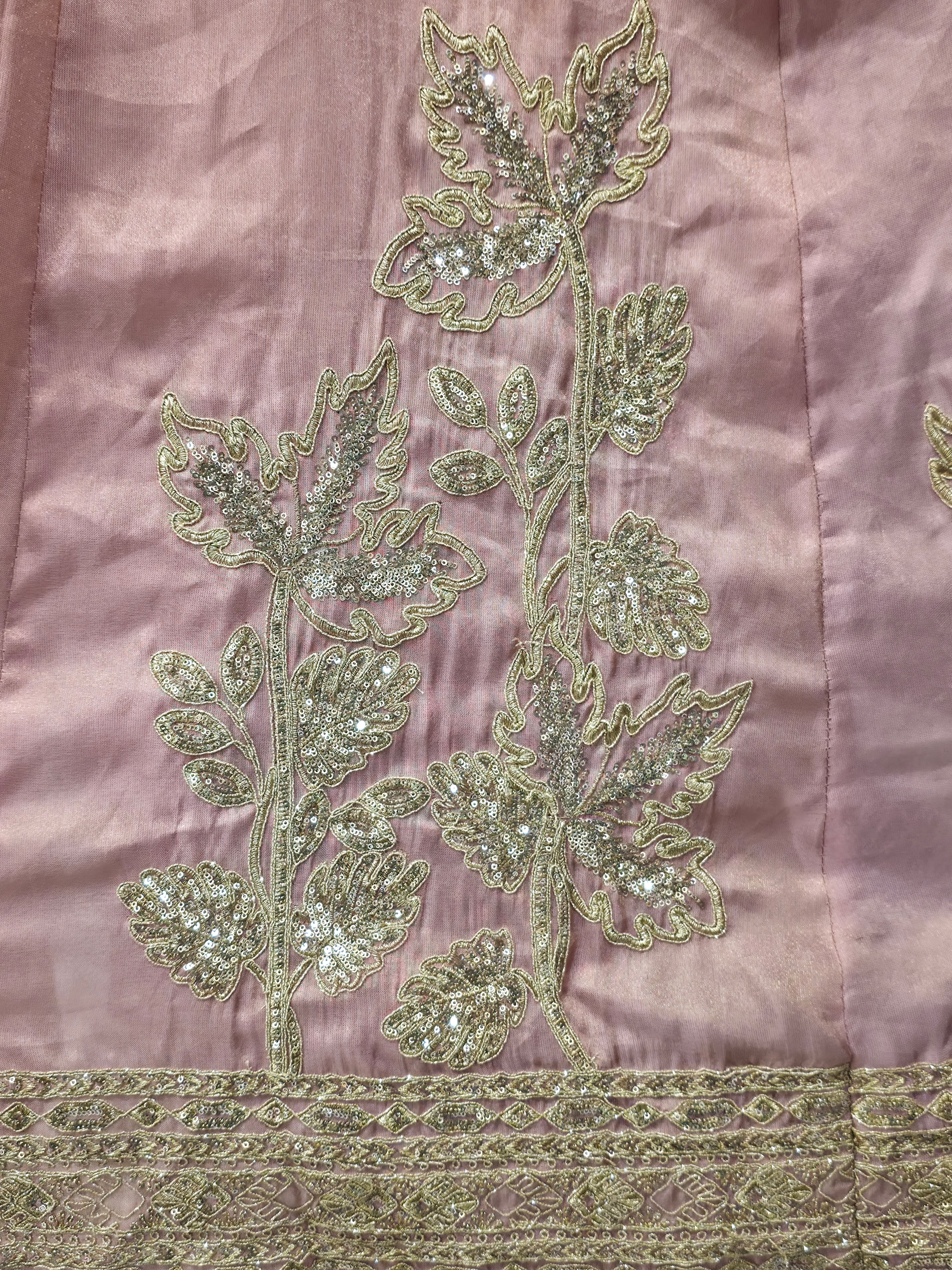 SOFT PINK EMBELLISHED LEHENGA CHOLI WITH DUPATTA