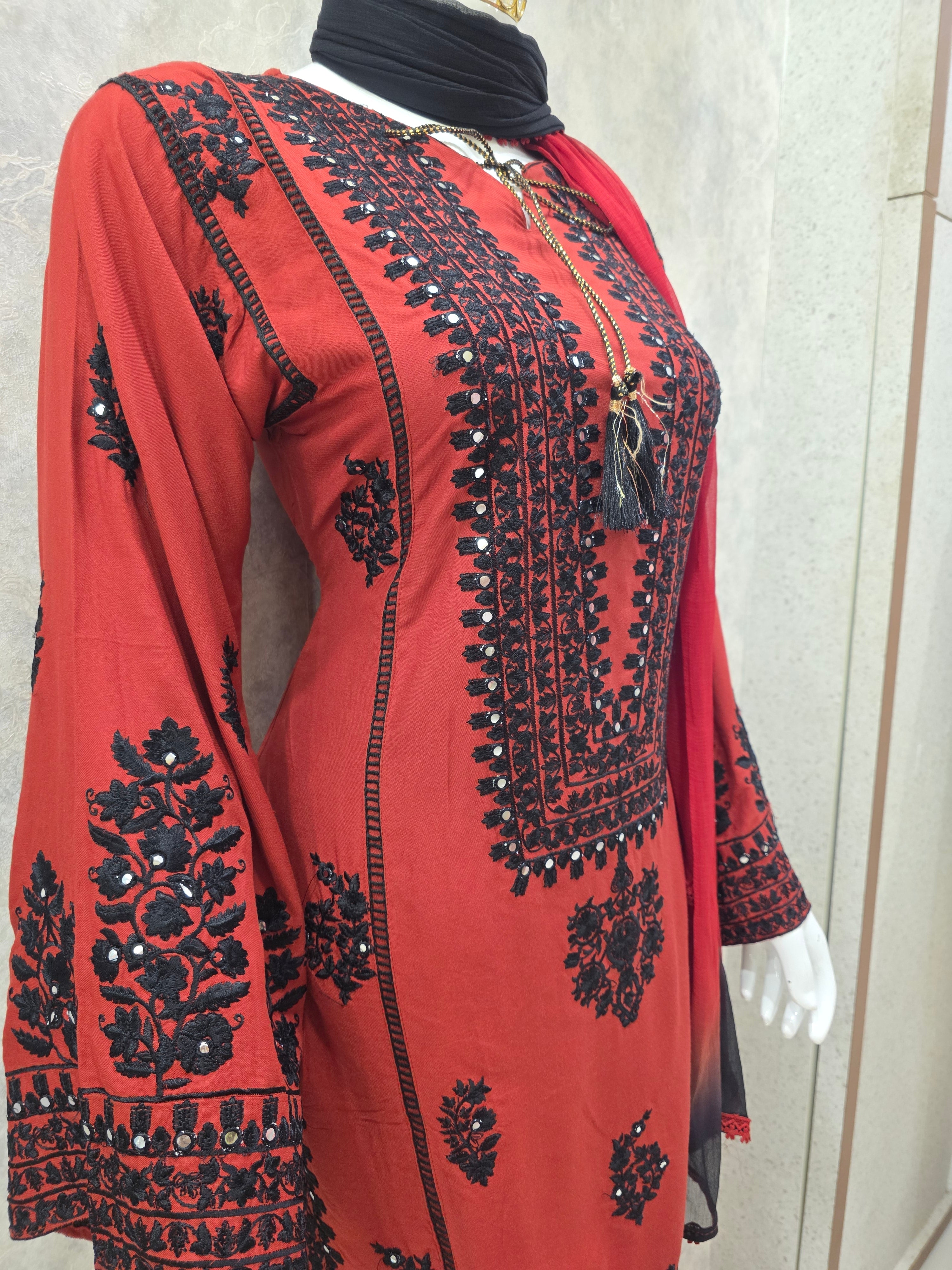 Pakistani Bell Sleeve Suit Set