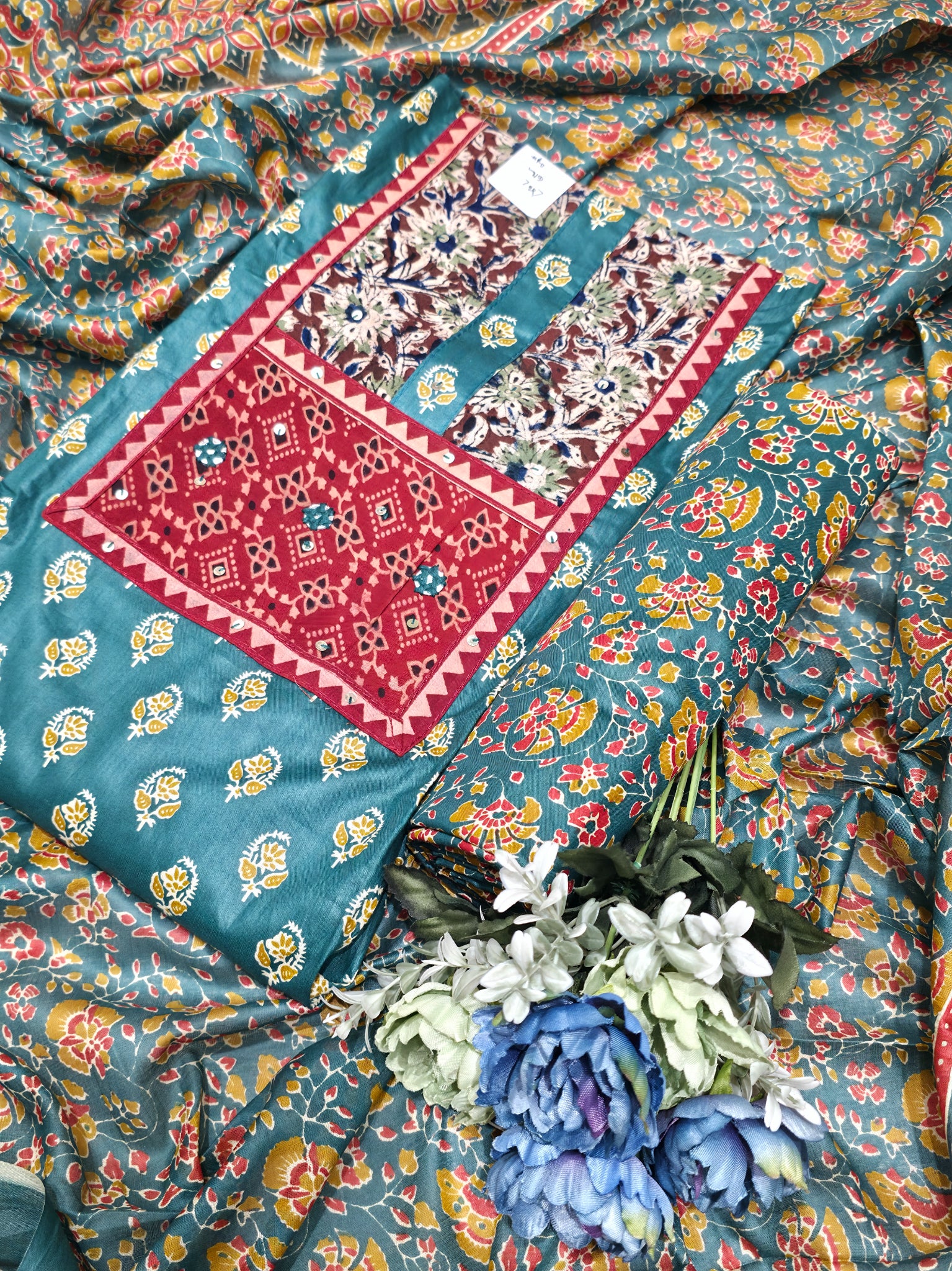 JAIPURI PRINTED UNSTITCHED COTTON SUIT
